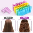30pcs Plastic Hair Rollers, TSV 5 Sizes Self Grip Hair Curlers, Snap on Hairdressing Styling