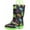 Black Monsters, variant on NORTY Kids' Boys Girls Waterproof PVC Rain Boots Easy-On Handles Fun Colors & Prints