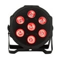 thumbnail image 2 of O'force 18W 7 LED RGBW UV 6in1 Par Light Plastic Stage DJ Strobe Beam Light Show Décor, 2 of 8