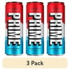 (3 pack) Prime Sugar Free Energy Drink, Ice Pop, 12 fl oz, Can, 200mg Caffeine
