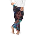 thumbnail image 2 of Susaid Cosmic Garden Woman Portrait Print Soft Teen Sleep Pants, Long Pajama Bottoms with Two Pockets and Elastic Waist, Designed for Ages 5-16-Medium, 2 of 6