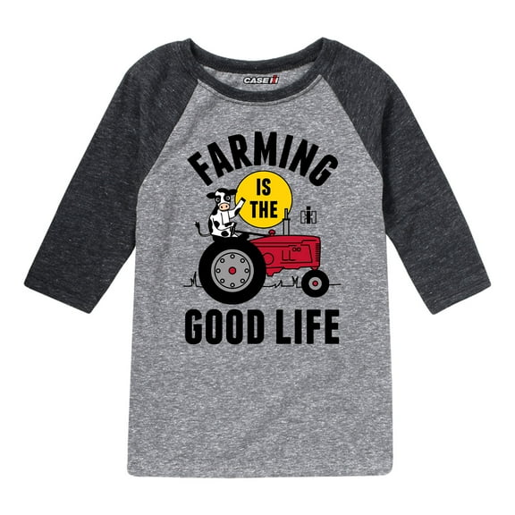 International Harvester - Farming Is The Good Life - Toddler Raglan Graphic T-Shirt