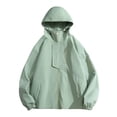 thumbnail image 2 of VBTAPA Waterproof Rain Jacket for Men Big and Tall Lightweight Hooded Raincoat Outdoor Hiking Travel Windbreaker Jackets with Pockets Holiday Deals Green XXL, 2 of 7
