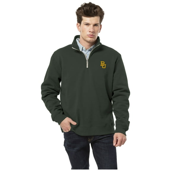 Men's League Collegiate Wear  Green Baylor Bears Essentials Fleece 2.0 Quarter-Zip Jacket