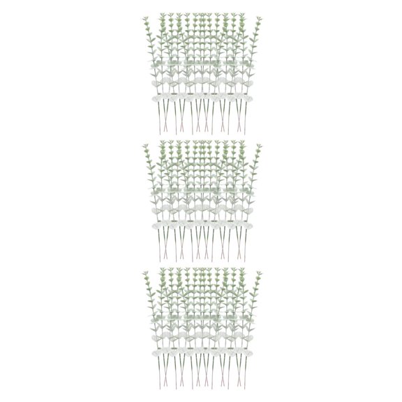 Toystoory 12 Uds. Ramo de plantas simuladas de plástico de bajo precio con alambre de hierro de alta rentabilidad con polvo verde de plasticidad Type1 NO1
