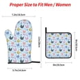 thumbnail image 3 of Oven Mitts and Pot Holders 4 Piece, Artistic Cute Cartoon Cat Fishbone High Heat Slip Resistant Oven Mitt and Trivets Set Kitchen Oven Glove Pot Holders for Cooking Baking Grilling, 3 of 7