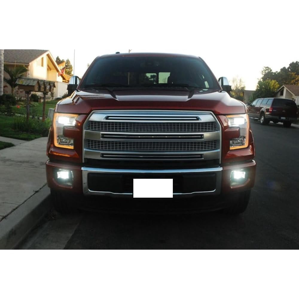 High Power LED Fog Light Replacement For Ford 2015-2020 F-150, 2017-2022 F-250 F-350 (Replace OEM# FL3Z-15201-B FL3Z-15200-B)