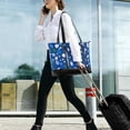 thumbnail image 5 of FORMRS Canvas Laptop Tote Bag for Women with 15.6" Computer Compartments Shoulder Handbag, Green Dots, 5 of 7