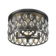 thumbnail image 6 of 6010F18HB-Z-Lite-Dealey - 5 Light Flush Mount-9.75 Inches Tall and 18 Inches Wide-Heirloom Brass Finish, 6 of 7