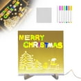 thumbnail image 2 of LED Note Board with Colors, Lighted Acrylic Dry Erase Board, Acrylic Message Board, Illuminated Acrylic Note Board with Colors Notepad with Adjustable Stand and 7 Pens, 2 of 9