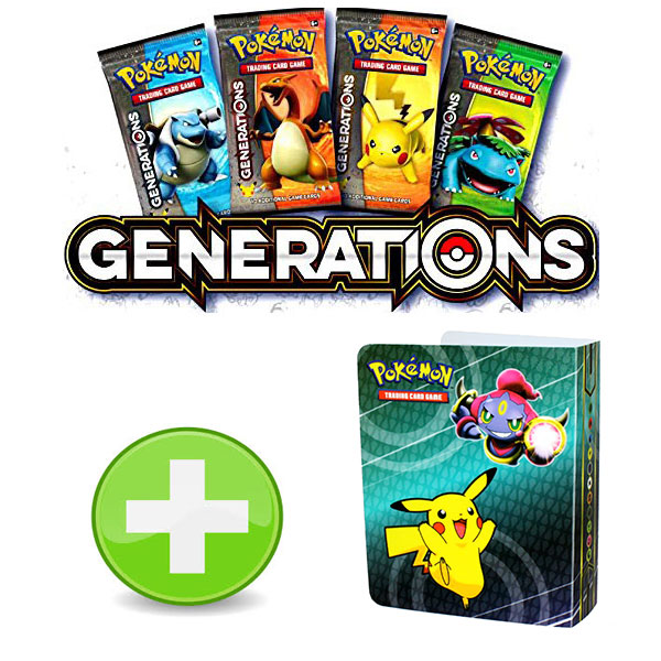 Pokemon Generations Booster Pack with Hoopa and Pikachu Mini Binder