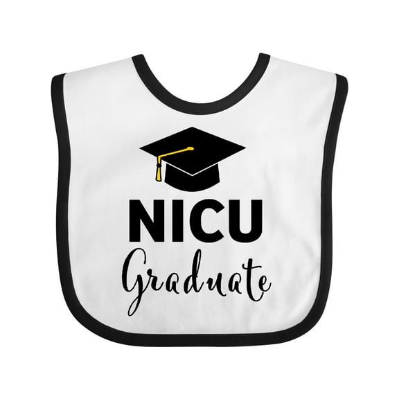 Inktastic Nicu Graduate-graduation Hat Boys or Girls Baby Bib