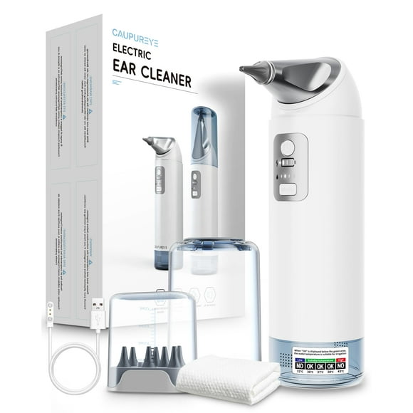 Caupureye Ear Wax Removal Kit, Electric Ear Cleaner Kit, Earwax Removal Kit With 4 Water Pressure Modes, Water-Powered Earwax Remover With 8 Irrigation Tips, 5