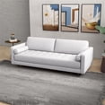 thumbnail image 3 of Demi Mid-Century Tufted Cushion Back Fabric Upholstered Sofa in Light Gray, 3 of 6