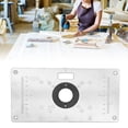 thumbnail image 4 of Trimming Machine Flip Board, Woodworking Router Table Insert Plate Widely Used Aluminum Alloy Wear Resistance Multiple Screw Holes  For Cutting Machine, 4 of 8