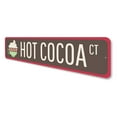 thumbnail image 4 of Hot Cocoa CT Yuletide Novelty Sign, Metal Wall Decor - 4x18 inches, 4 of 4