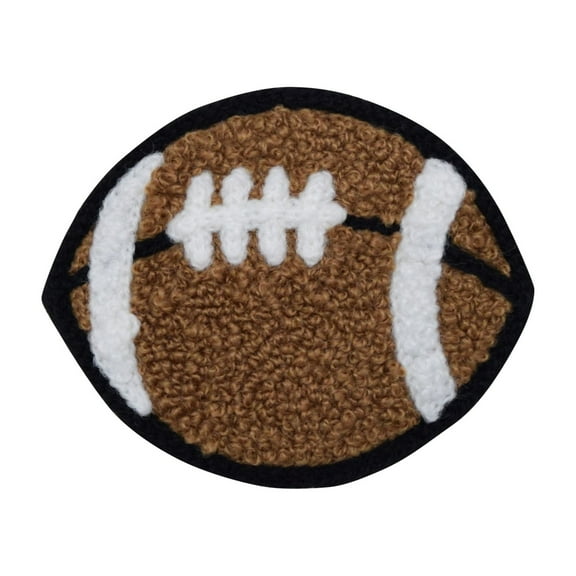 Chenille Football - Iron on Applique/Embroidered Patch