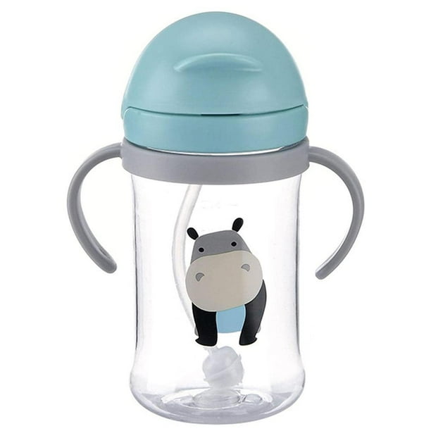 Tazas De Paja Para Niños Botella De Agua De Bebé De Dibujos Animados Con Asas Taza De Entrenamiento Para Niños Taza De Entrenador De Bebé Con Bola De Gravedad Para Beber De 360 Grados Scienceny BA001282-02