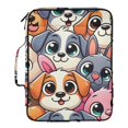 thumbnail image 2 of Haosy Accordion File Organizer Zipper Binder 500 Sheet 6-Tab Expanding File Folder Multi-Pocket 1.2 Inch 3 Ring Cute Dogs Head, 2 of 7