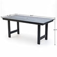 thumbnail image 6 of S-HOME Outdoor Coffee Table in  for 4-6 People with Umbrella Hole Ideal for Poolside Relaxation and Entertaining，Black, 6 of 9