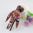 thumbnail image 3 of Hermosa pinza de pelo de cristal con de imitación, pinza de plátano, pinzas de garra, pasador, agarre- Multicolor Zulema Crystal Banana Barrette, 3 of 8