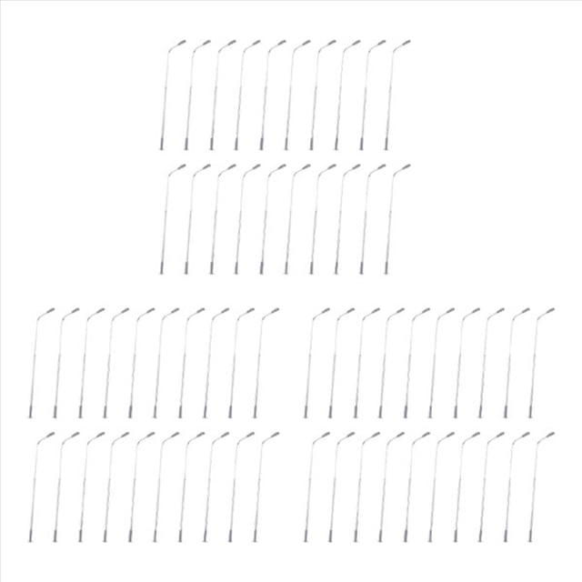 LáMpara de 10 cm de Ferrocarril Modelo de 60 Piezas Poste de Luces de la Calle Escala HO 1:87 Resistencias LED 3V LQS08 Cabeza ÚNica- Brillante