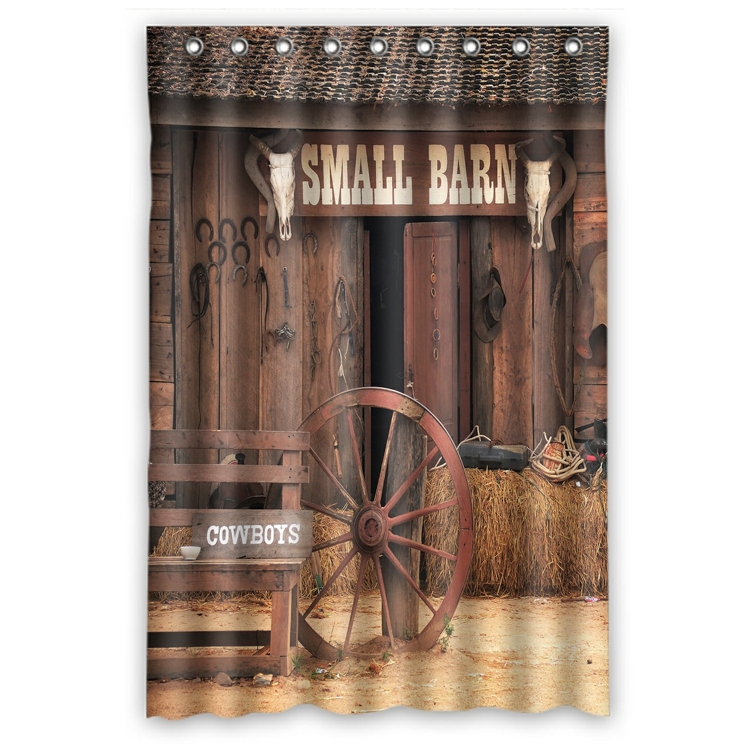 ABPHQTO Western Style Cowboy Home Waterproof Polyester Shower Curtain