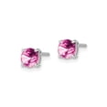 thumbnail image 3 of 9/10 Carat (Ctw) Lab Created Pink Sapphire Solitaire Earrings in 14K White Gold, 3 of 4