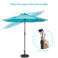 thumbnail image 3 of CHYVARY 9ft LED Patio Umbrella Market Outside Table Umbrella for Deck, Poolside and Patio, Lake Blue, 3 of 8
