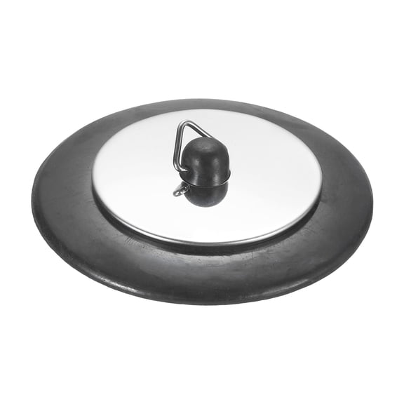 1.97" Bathtub Drain Stopper, Universal Rubber Sink Plug Blocker, Silver