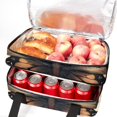 thumbnail image 5 of Butterfly Double Layered Insulated Refrigerated Lunch Bag with Two Compartments, Large Capacity, and Handheld Carry - 7.1x11.4x16.1 Inches, 5 of 6