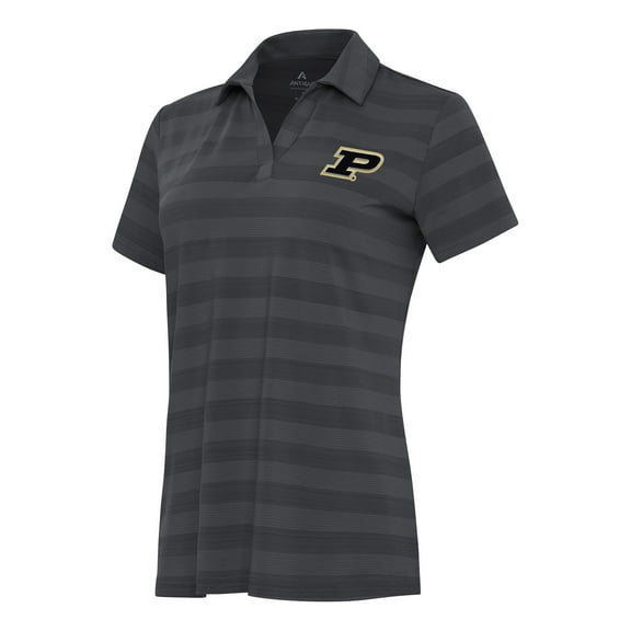 Women's Antigua Pewter Purdue Boilermakers Tunnel Polo