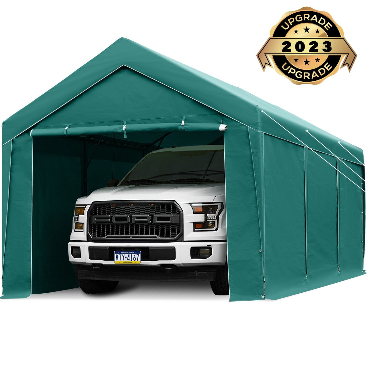 FINFREE Carport 10 x 20 ft Heavy Duty Steel Car Canopy with Removable