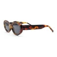thumbnail image 3 of Womens Iconic Mod Thick Plastic Oval Round Classic Sunglasses Tortoise - Black, 3 of 4