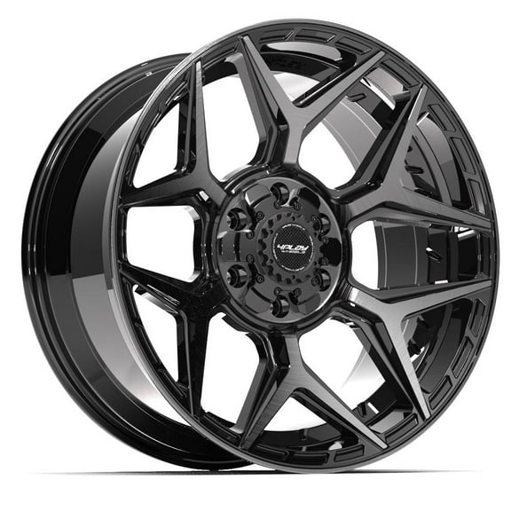 4PLAY Wheels 4P06 20 Inch Rim Fits 6x135 & 6x139.7 20x9 Gloss Black Brushed with Tinted Clear (1)