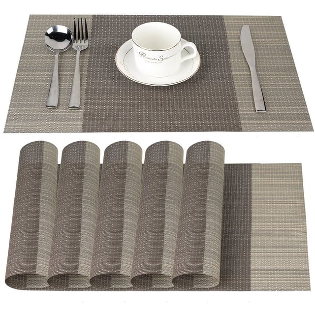 Set de Table, Set de Table Set de 4 Sets de Table Résistants à la Chaleur Lavables en Pvc Antidérapants pour la Maison, le Restaurant, la Table à Manger Café 45x30cm