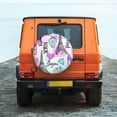 thumbnail image 6 of Susaid Eiffel Tower and Hearts Print Tire Covers,Waterproof Anti-UV Snow Sun Rain Tire Covers for RV,Truck, SUV, Trailer, Camper-16 inch, 6 of 6