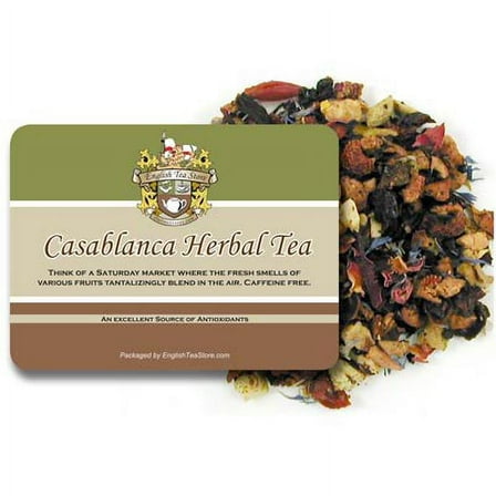 English Tea Store Casablanca Caffeine Free Herbal Tea Loose Leaf Pouches 16oz
