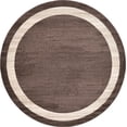 thumbnail image 1 of Unique Loom Del Mar Contemporary Transitional Rug_DLM001, 8' Round, Brown/Ivory, 1 of 2