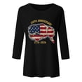 thumbnail image 4 of ibiyuan 250th Anniversary Shirt Holiday Shirts for Women Round Neck 4th Of July Shirts Short Sleeve Shirts Independence Day Womens Shirts Womens Long Sleeve Tops, 4 of 4