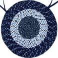 thumbnail image 4 of Better Trends Country Chair Pads Collection, 2-Piece Set, 15" Round 100% Polypropylene, Indoor Seat Cushions - Dark Blue Stripe, 4 of 4