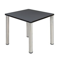 Regency 30 in. Small Square Breakroom Table- Grey Top, Chrome Legs