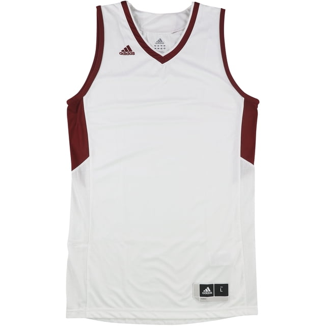 Adidas Mens Team Jersey Tank Top whiteburgundy1 2XL