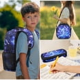 thumbnail image 5 of HUIACONG Reading Axolotl Backpack for Boys, Functional 4PCS Set Including Water Bottle and Lunch Bag, Daily School Bag for Boys Teens Ages 8-12, 5 of 7