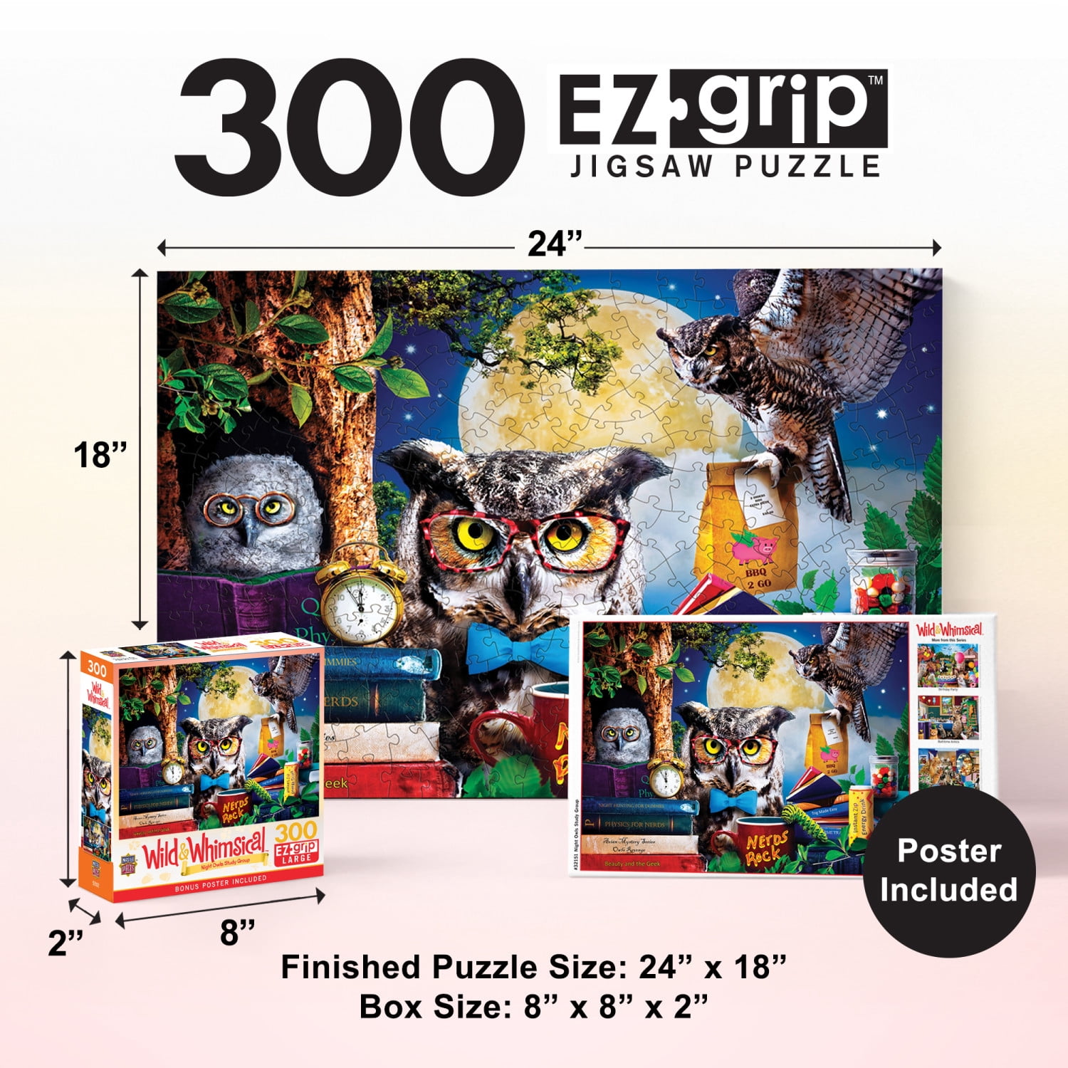 MasterPieces 300 Piece EZ Grip Jigsaw Puzzle - Kitten Cake Shop