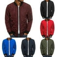thumbnail image 2 of CENL Mens Winter Warm Stand Collar Puffer Zip Up Jacket Quilted Padded Coat Outwear, 2 of 8