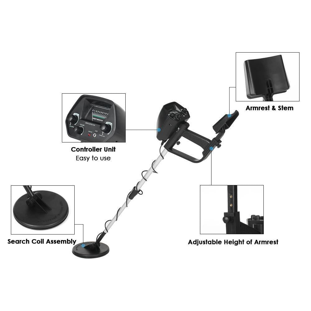 LineYDI Metal Detector LCD-Display Deep Ground Gold Finder w/ Waterproof Coil