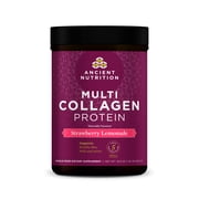 Ancient Nutrition Collagen Protein, Strawberry Lemonde, 9g Protein, 18.9oz