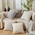 thumbnail image 6 of Unique Bargains Set of 2 Boho Soft Square Throw Pillow Covers for Couch Dark Grey, 6 of 7