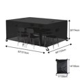 thumbnail image 2 of Housse de Mobilier de Jardin (213*123*74cm) Housse de Table de Jardin Rectangulaire Imperméable Bâche Mobilier de Jardin Extérieur Housse de Table de Jardin, 2 of 4